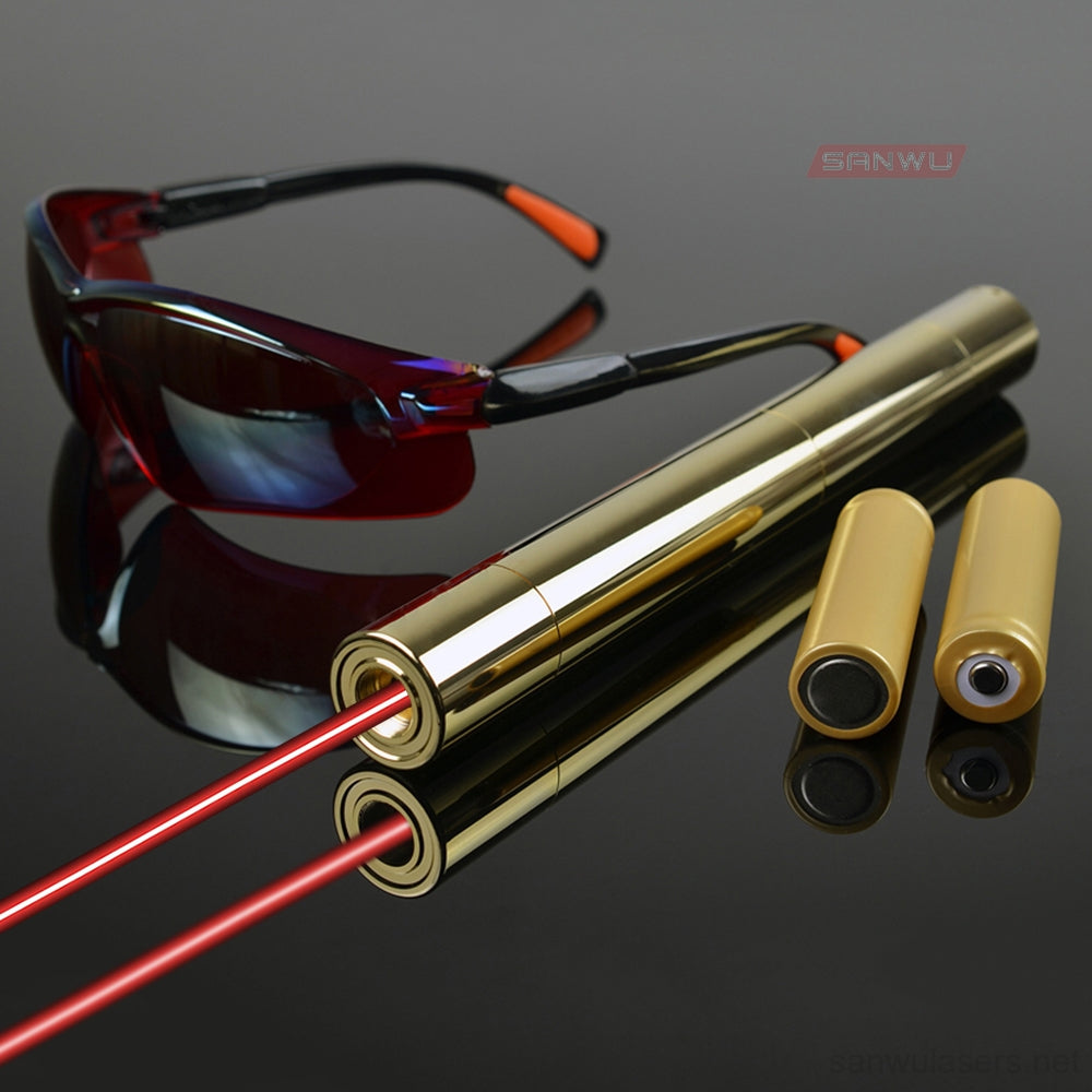 Sanwu Lasers Silver Series 638nm 1W, 2W Red Laser Pointer