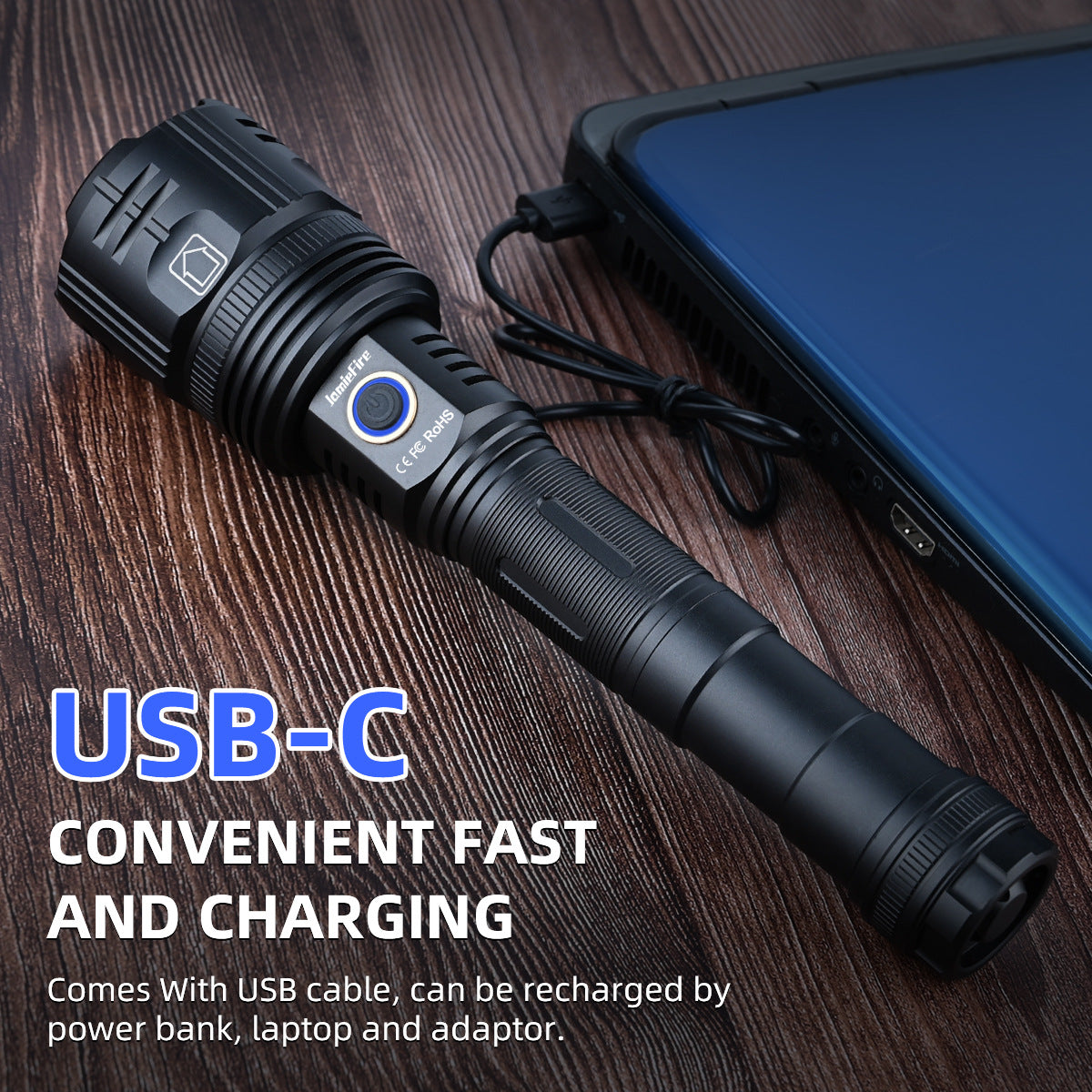''Shadowlasers "JF021 Zoom White Laser Flashlight 30W Range 1,000 Meters