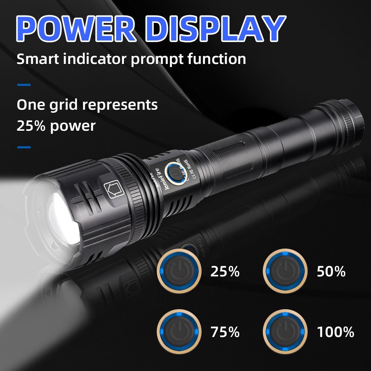 ''Shadowlasers "JF021 Zoom White Laser Flashlight 30W Range 1,000 Meters