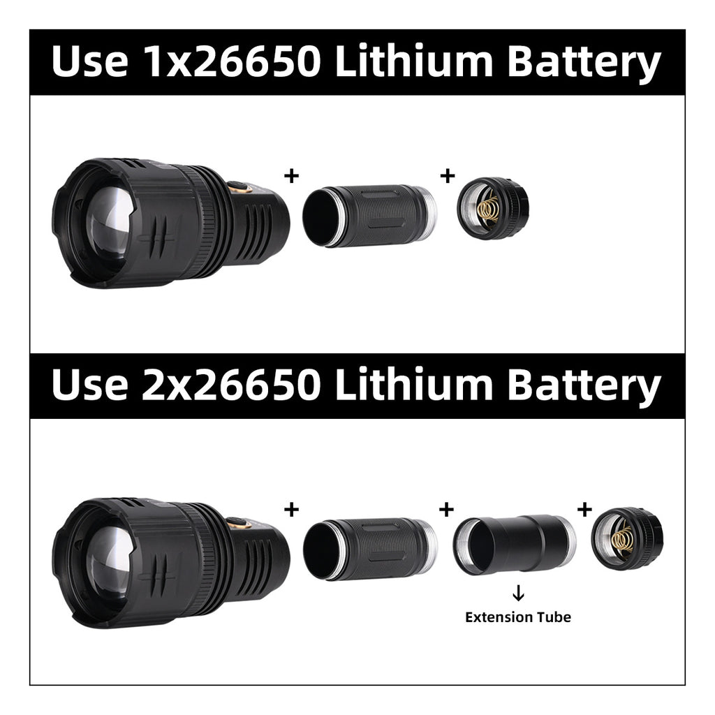 ''Shadowlasers "JF021 Zoom White Laser Flashlight 30W Range 1,000 Meters