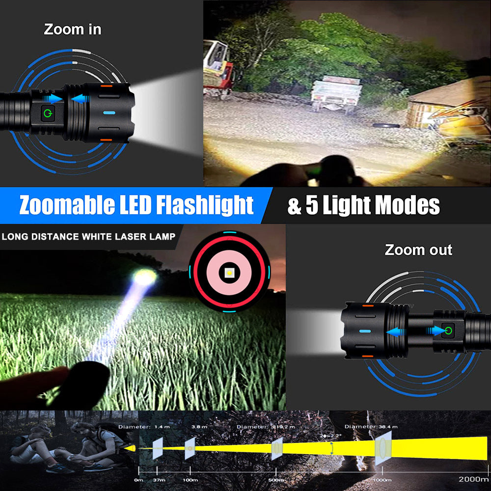 ''Shadowlasers "JF023 Zoom White Laser Flashlight 30W Range 1,000 Meters