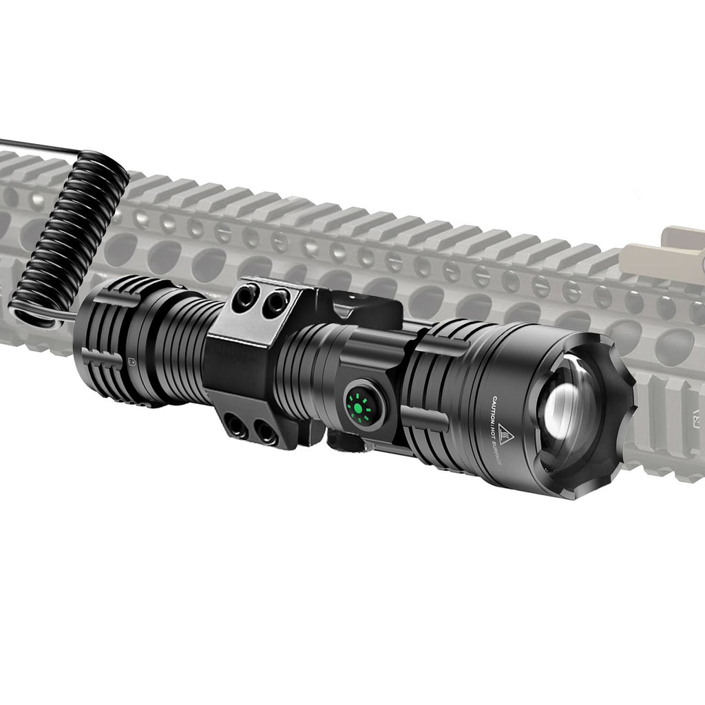 ''Shadowlasers "JF030 Zoom White Laser Tactical Flashlight Pressure Switch Rail Bracket