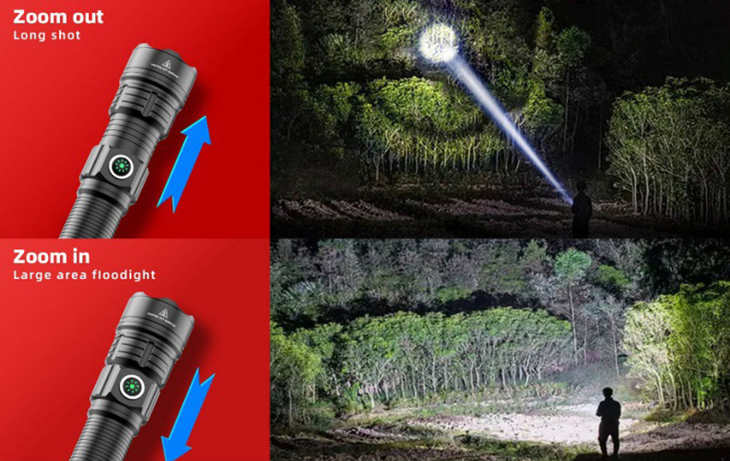 ''Shadowlasers "JF030 Zoom White Laser Tactical Flashlight Pressure Switch Rail Bracket
