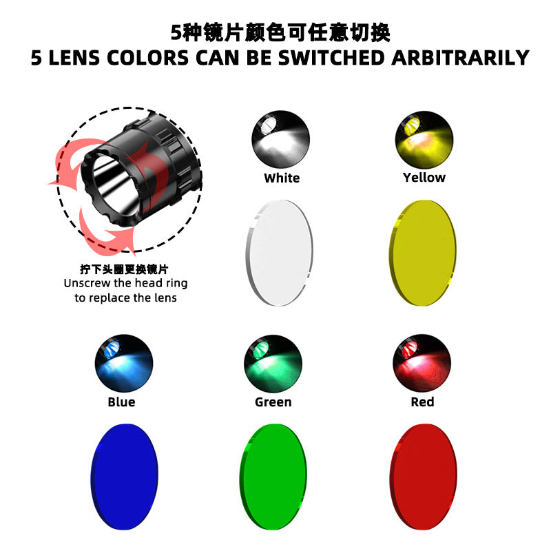 ''Shadowlasers "JF1102 5 Colors Tactical Flashlight 10W Range