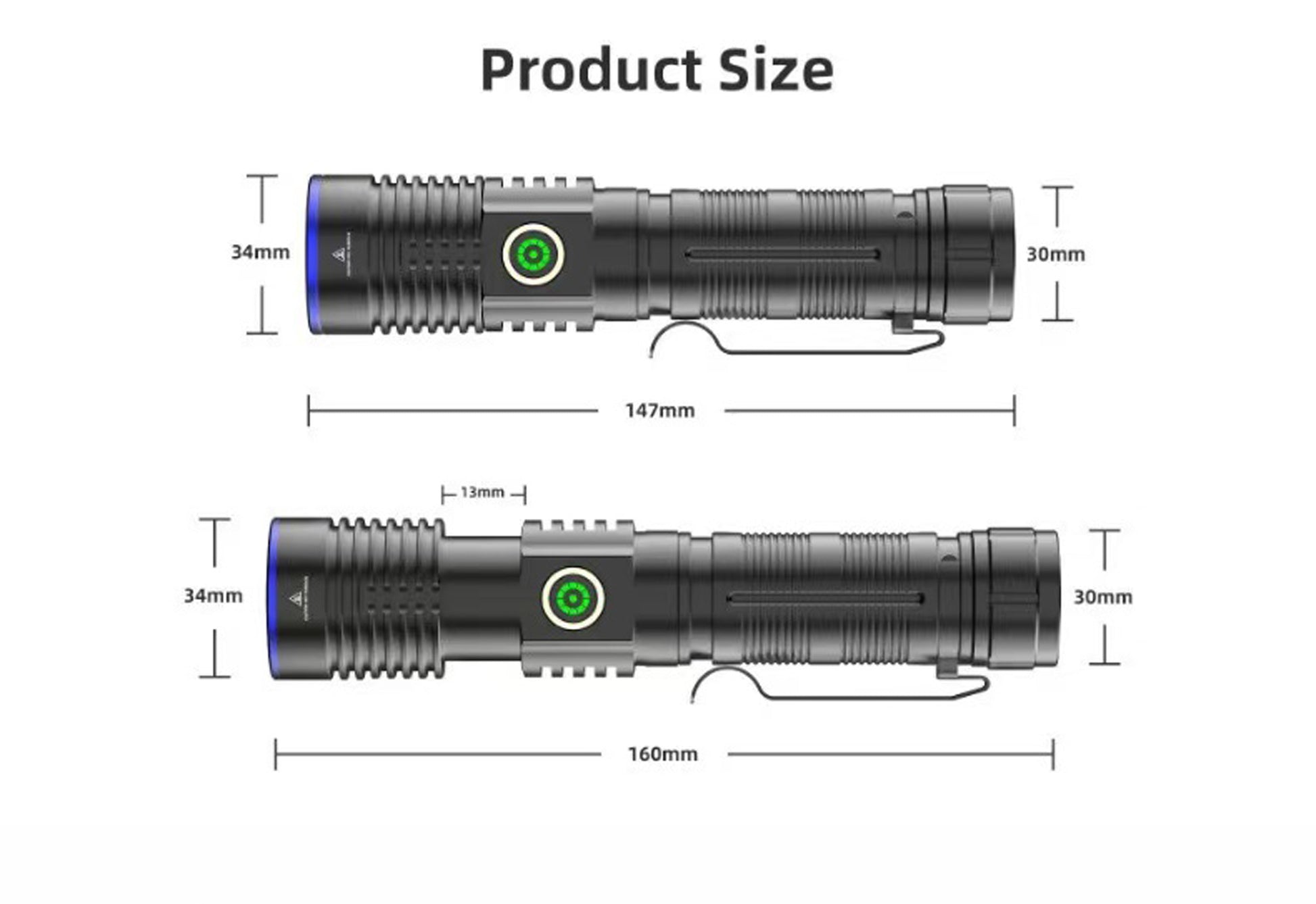 ''Shadowlasers "JF1127 White Laser Flashlight 30W Range