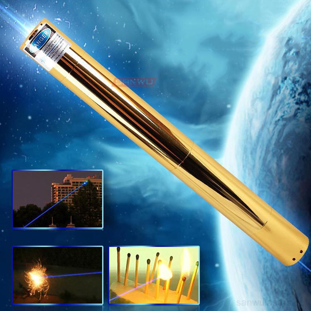 Sanwu Lasers Silver Series 445nm 1.5W, 3W, 5W, 7W BURNING Blue Laser Pointer