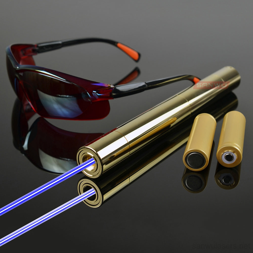 Sanwu Lasers Silver Series 445nm 1.5W, 3W, 5W, 7W BURNING Blue Laser Pointer