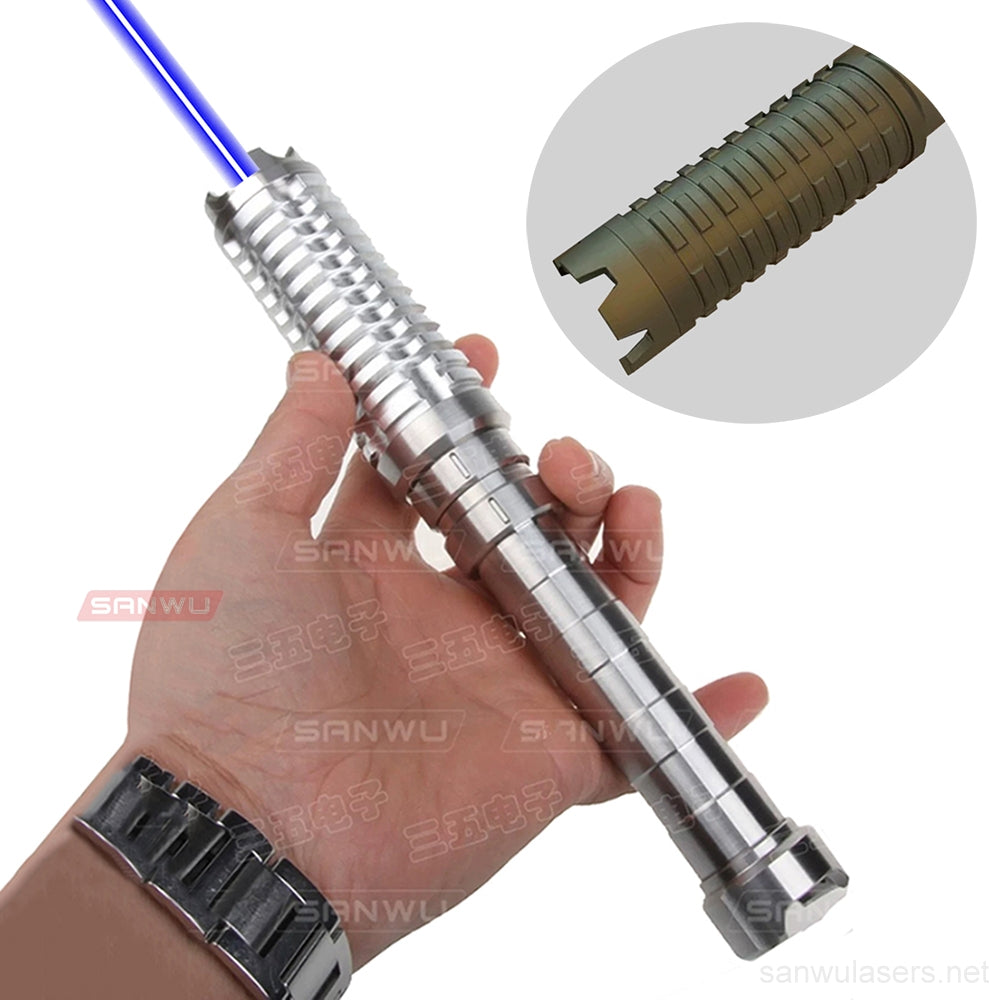 Sanwu Lasers Spiker Saber 445nm Blue Laser Pointer 1.5W, 3W, 5W, 7W & Two Magnetic Switches & 18650 Battery