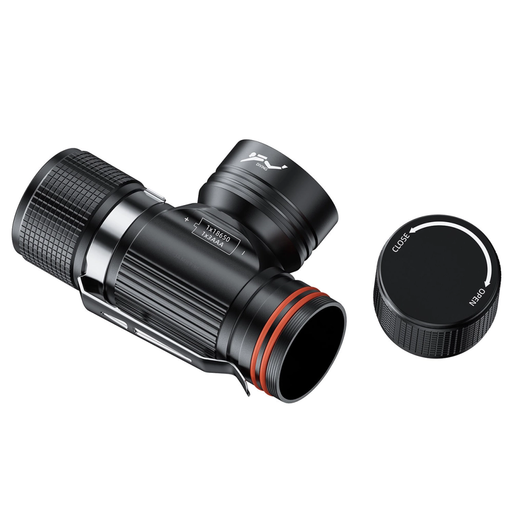 ''Shadowlasers "DV08 30W White Laser Diving Headlight 4 Light Modes