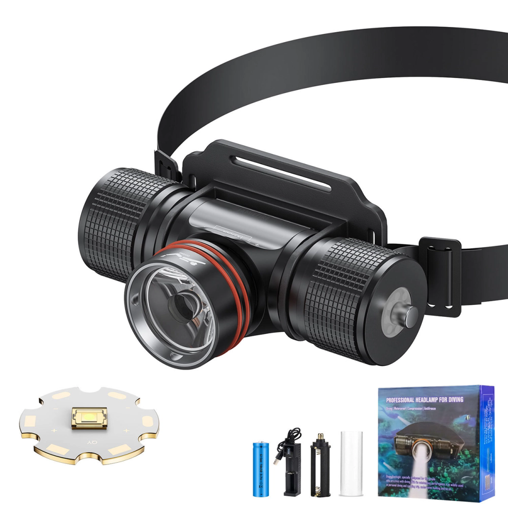 ''Shadowlasers "DV08 30W White Laser Diving Headlight 4 Light Modes