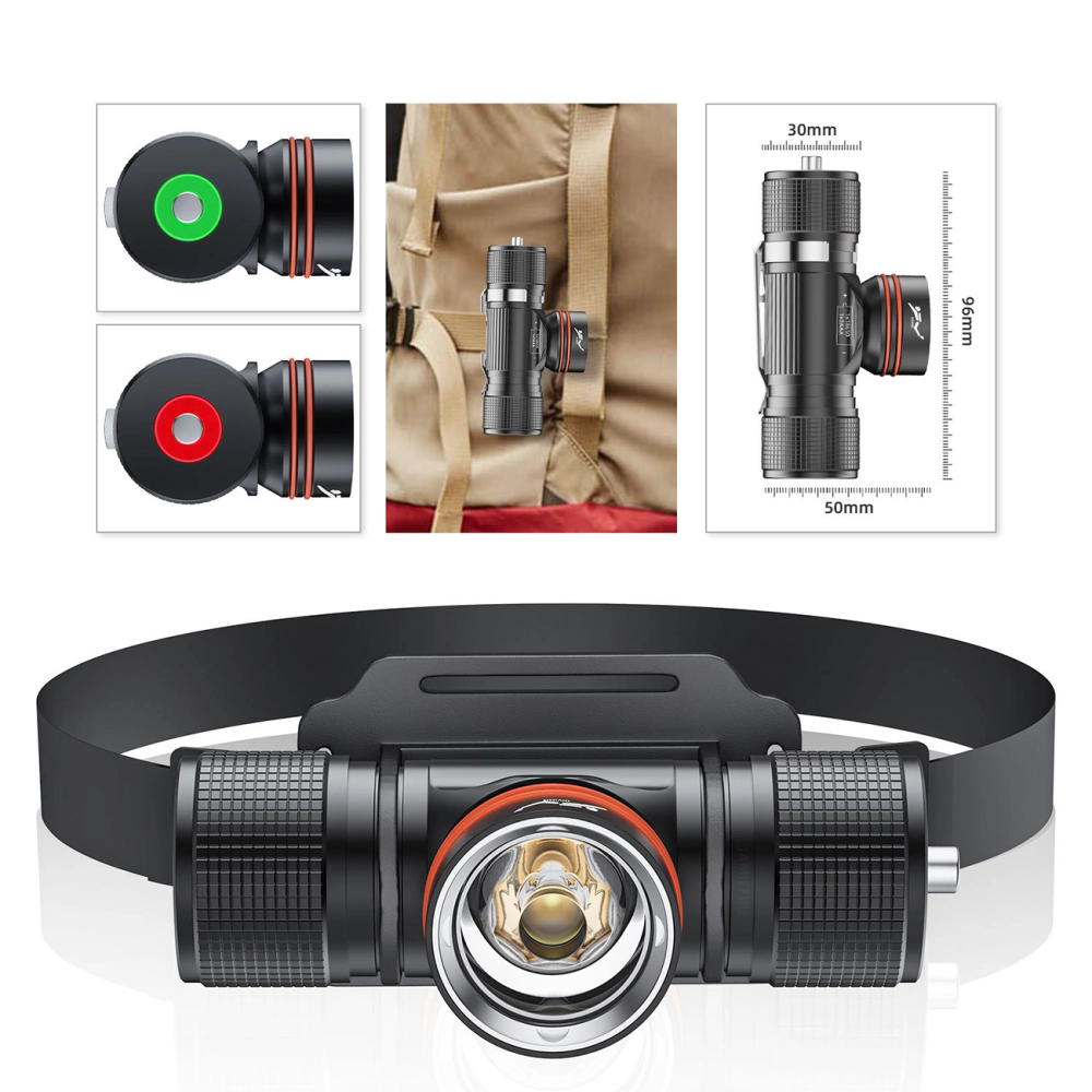 ''Shadowlasers "DV08 30W White Laser Diving Headlight 4 Light Modes
