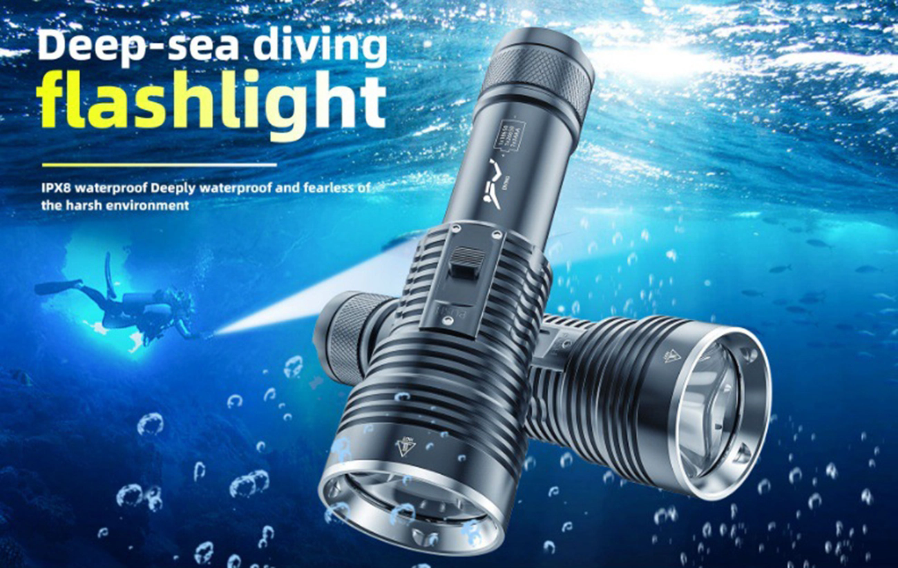 ''Shadowlasers "DV66 40W White Laser Diving Flashlight BT90 LED 4 Light Modes