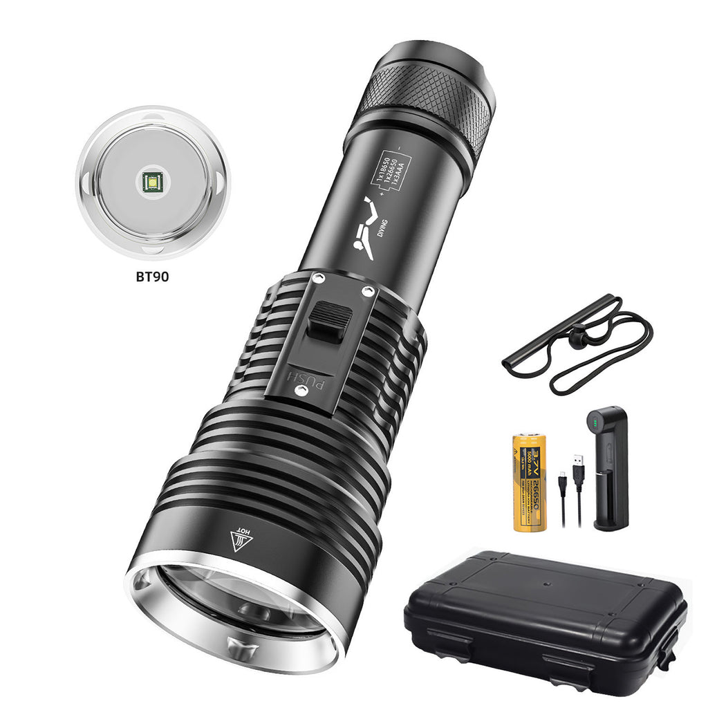 ''Shadowlasers "DV66 40W White Laser Diving Flashlight BT90 LED 4 Light Modes
