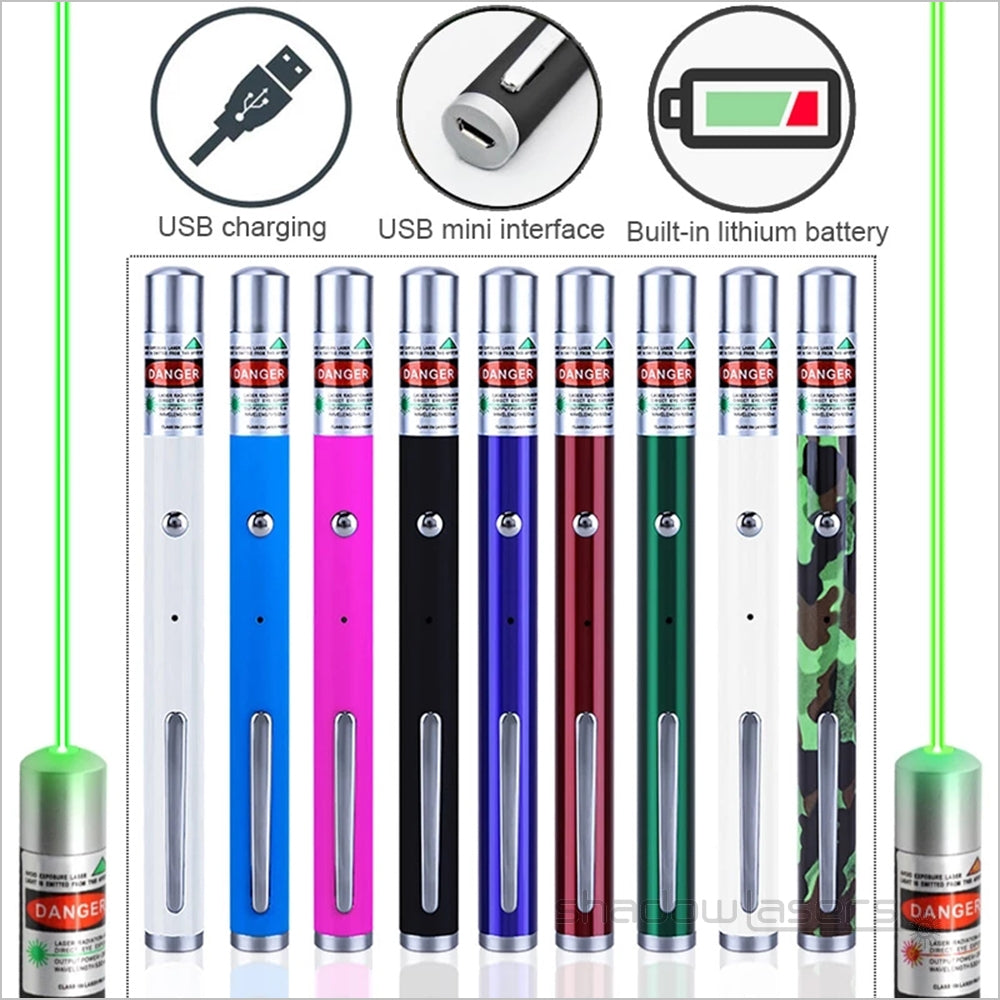 ''Shadowlasers "U9 USB Green/Red Laser Pointer 100MW