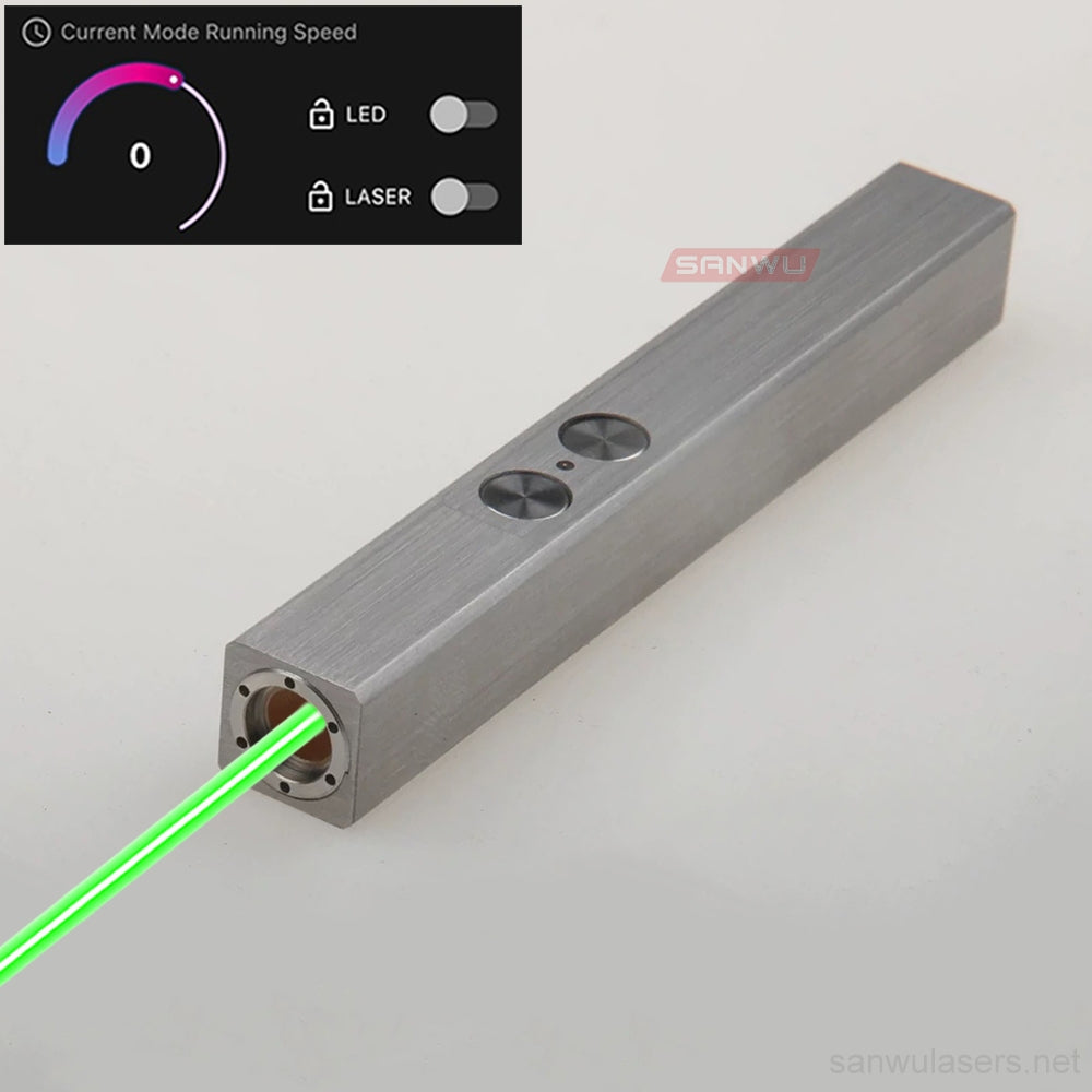Sanwu Lasers Mini Pocket Pro 520nm Green Laser Pointer 500mW & APP Bluetooth Function