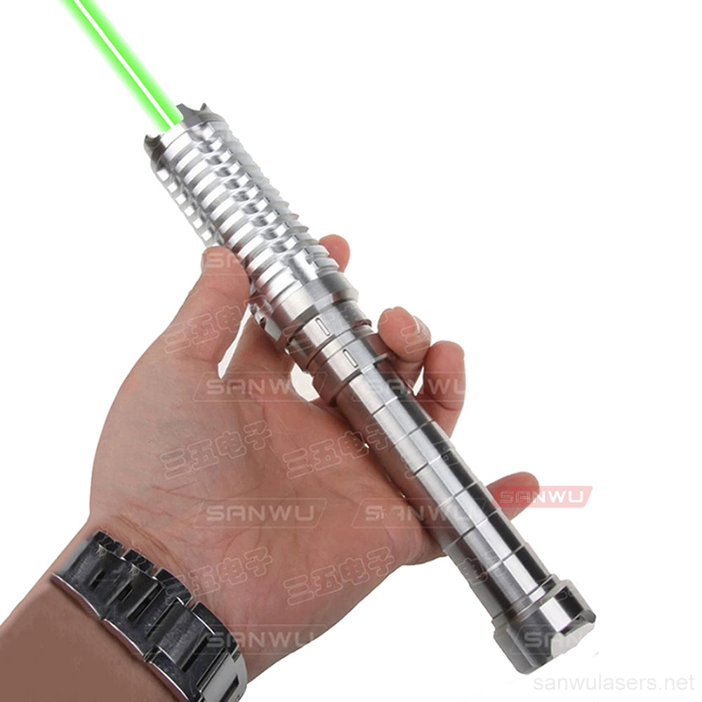 Sanwu Lasers Spiker Saber 525nm Green Laser Pointer 1.2W, 1.6W, 2W & Two Magnetic Switches & 18650 Battery