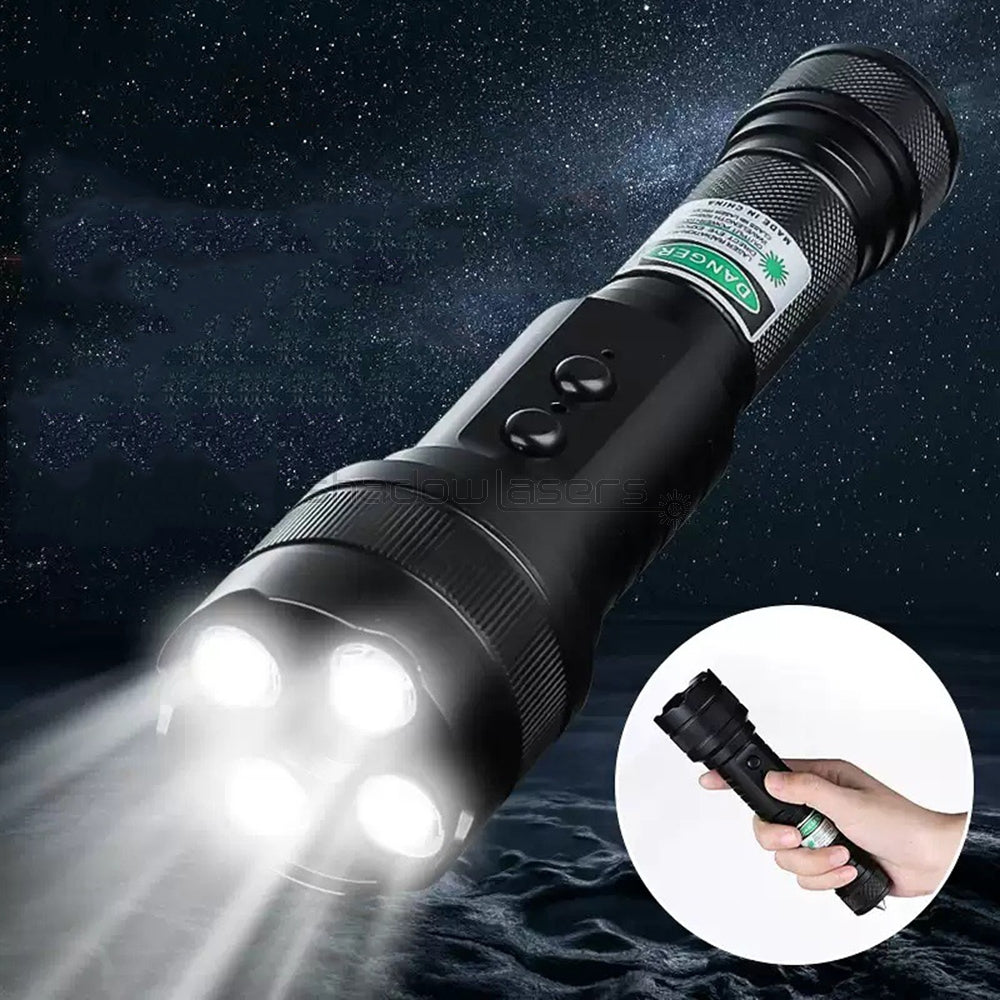 ''Shadowlasers "H4 Blue/Green Laser Pointer Flashlight
