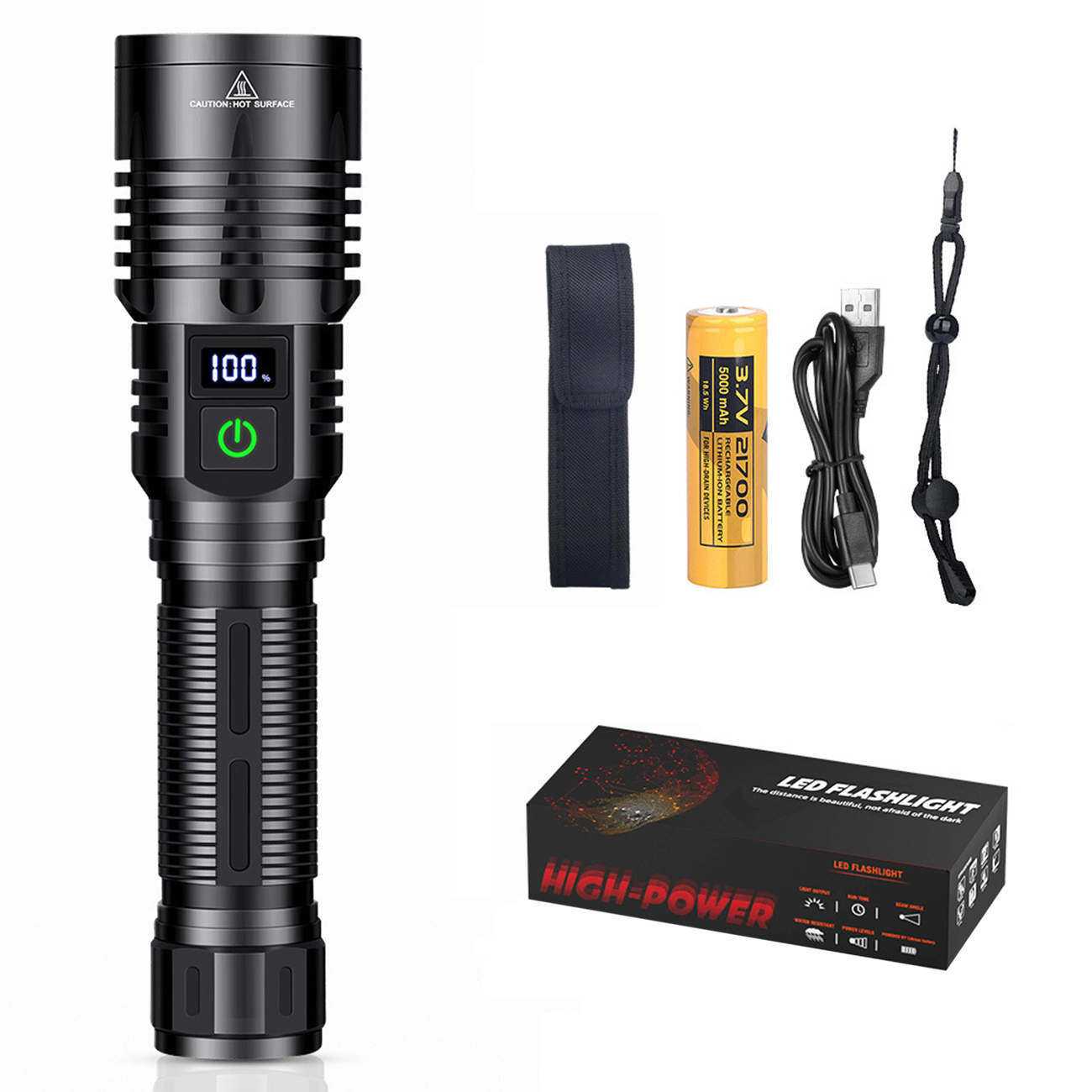 ''Shadowlasers "JF031 Zoom White Laser Flashlight 30W Range 1,000 Meters