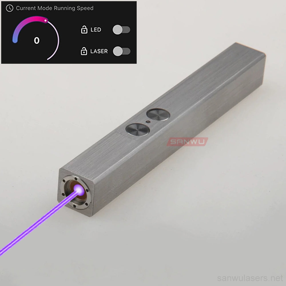 Sanwu Lasers Mini Pocket Pro 405nm Purple Laser Pointer 500mW & APP Bluetooth Function