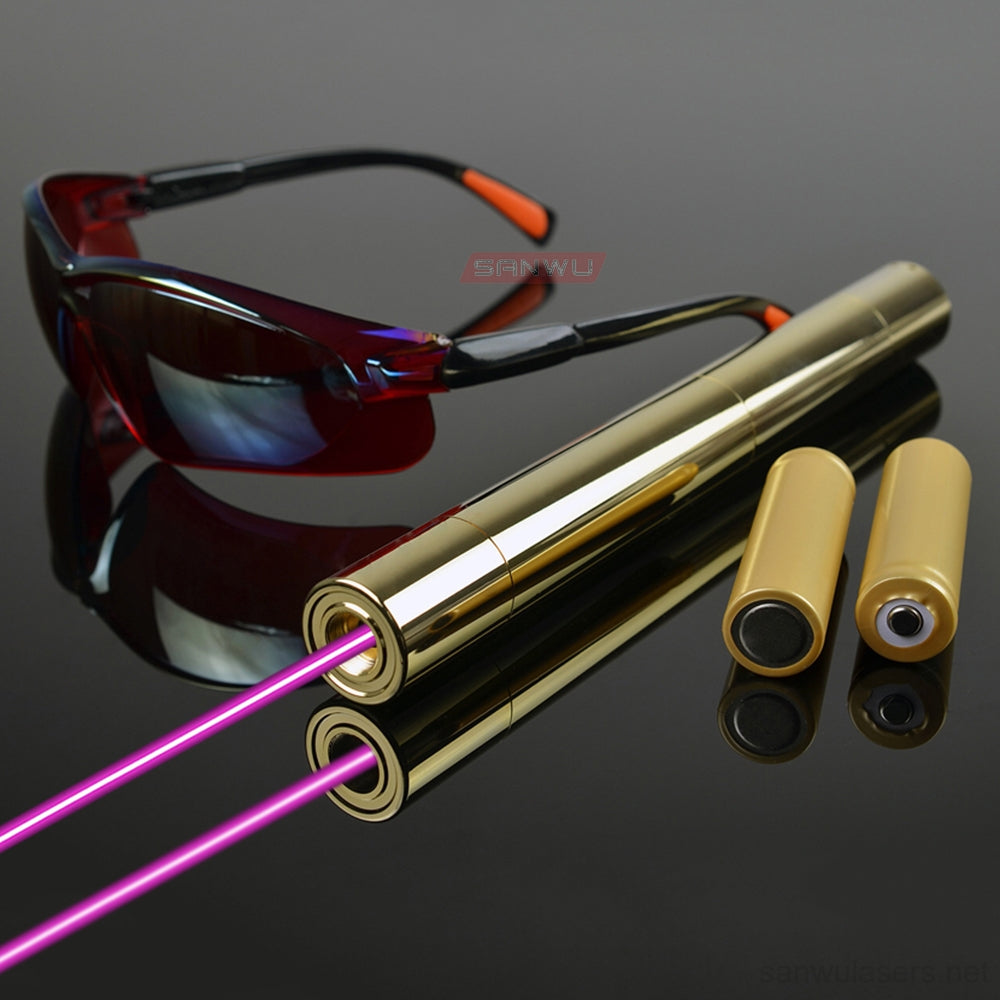 Sanwu Lasers Silver Series 405nm 1W, 1.5W BURNING Purple Laser Pointer