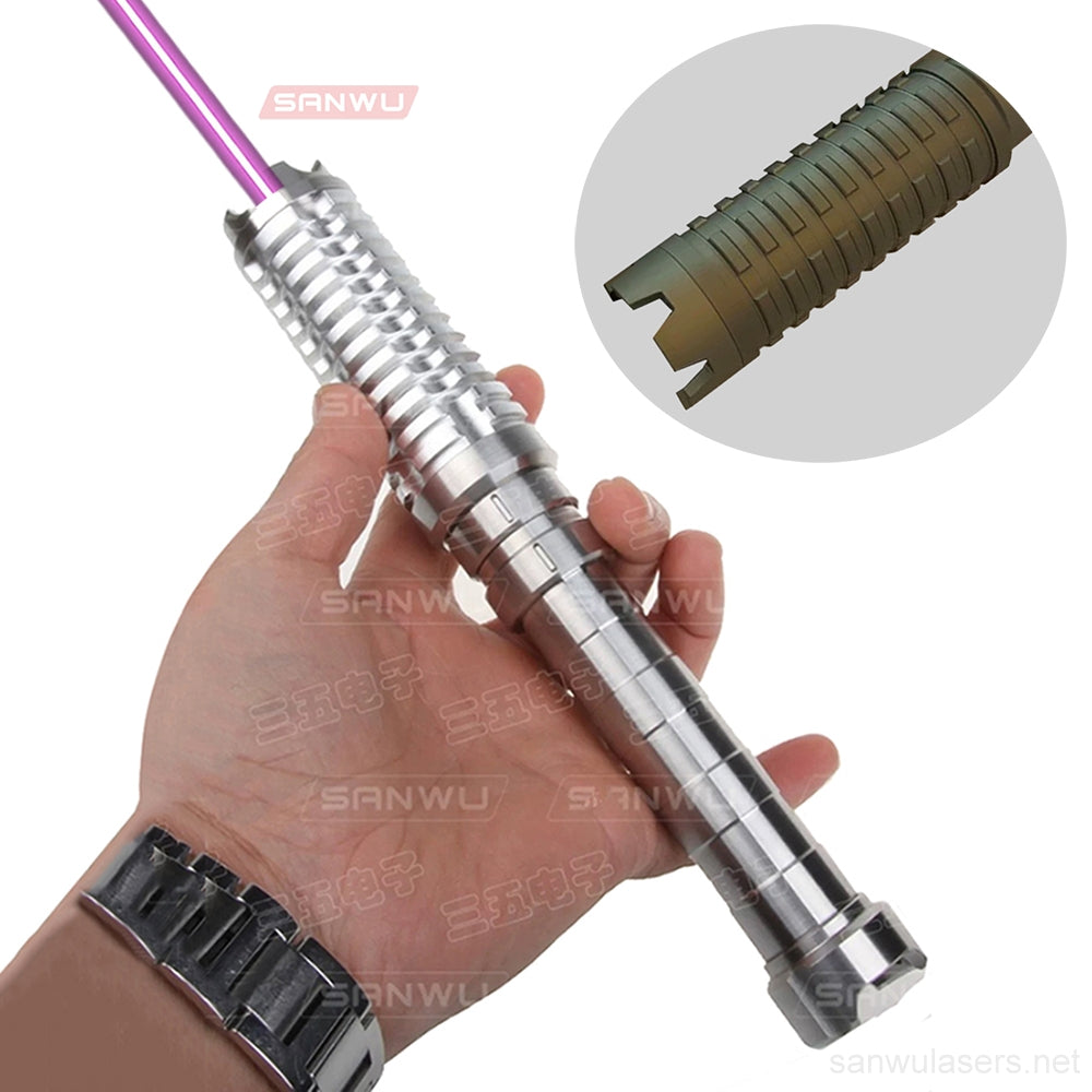 Sanwu Lasers Spiker Saber 405nm Purple Laser Pointer 1W, 1.5W & Two Magnetic Switches & 18650 Battery