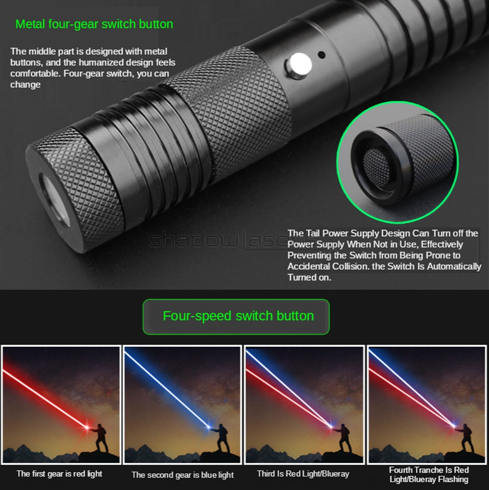''Shadowlasers "Q5 Two Colors Green & Blue & Red Laser Pointers 100mW