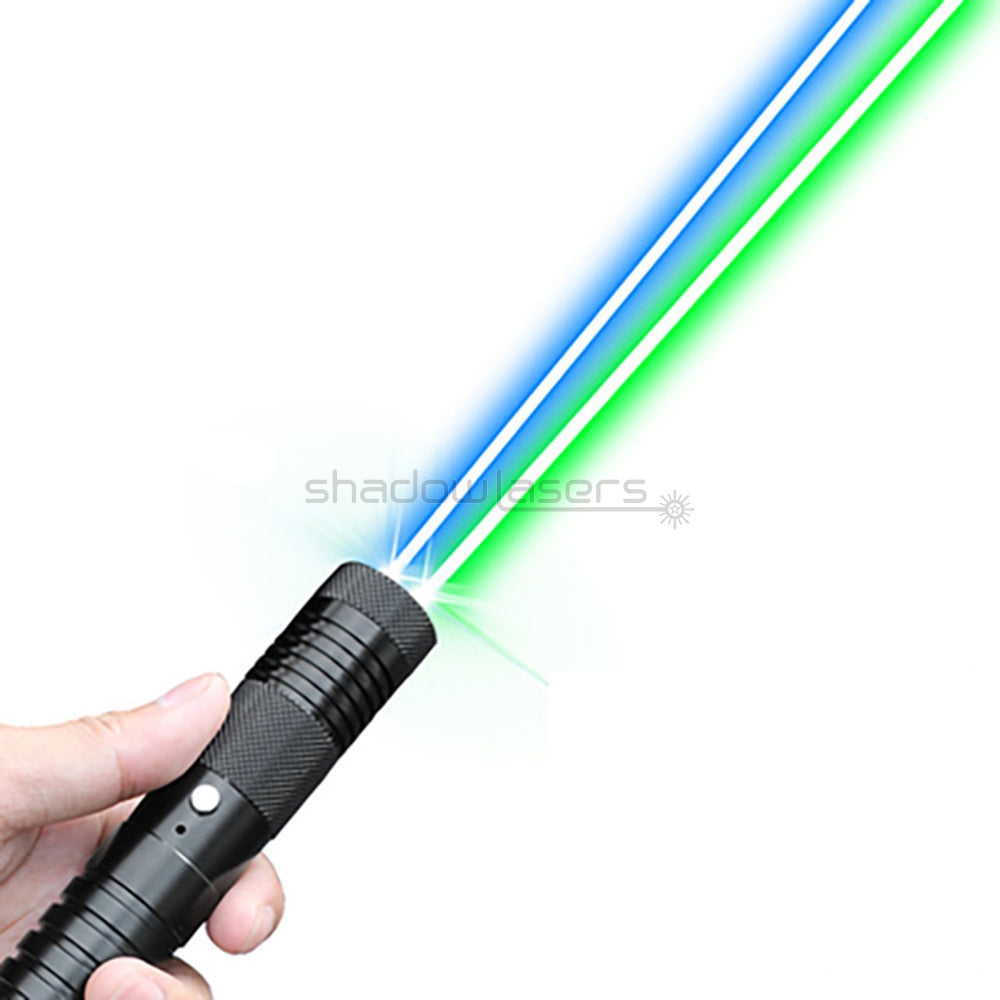 ''Shadowlasers "Q5 Two Colors Green & Blue & Red Laser Pointers 100mW