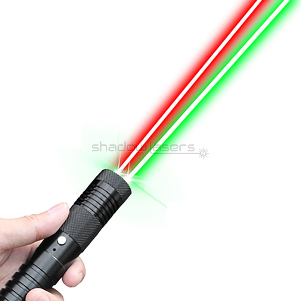 ''Shadowlasers "Q5 Two Colors Green & Blue & Red Laser Pointers 100mW