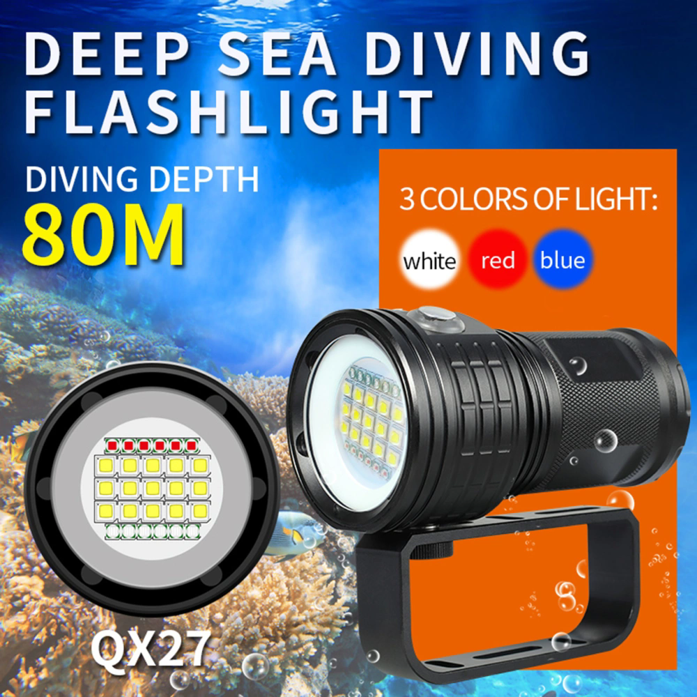 ''Shadowlasers "QX27 300W Photography Fill Light Diving Flashlight