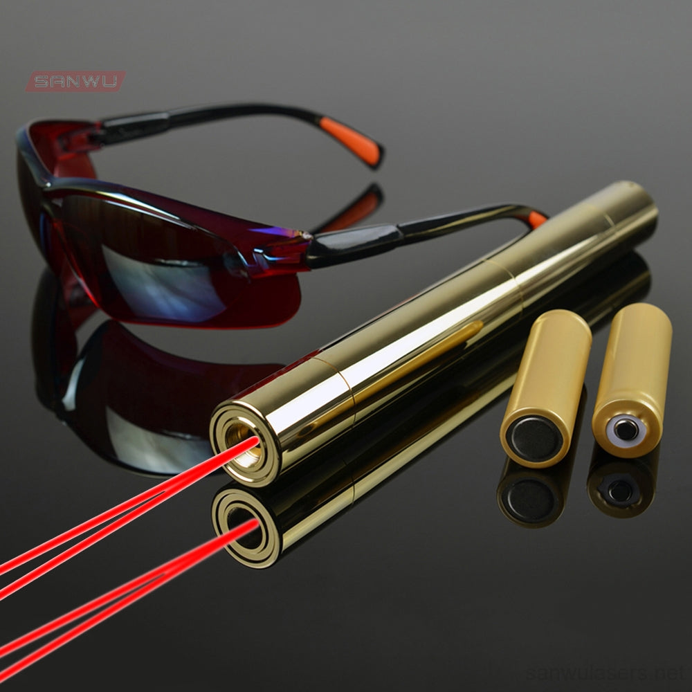Sanwu Lasers Silver Series 638nm 1W, 2W Red Laser Pointer