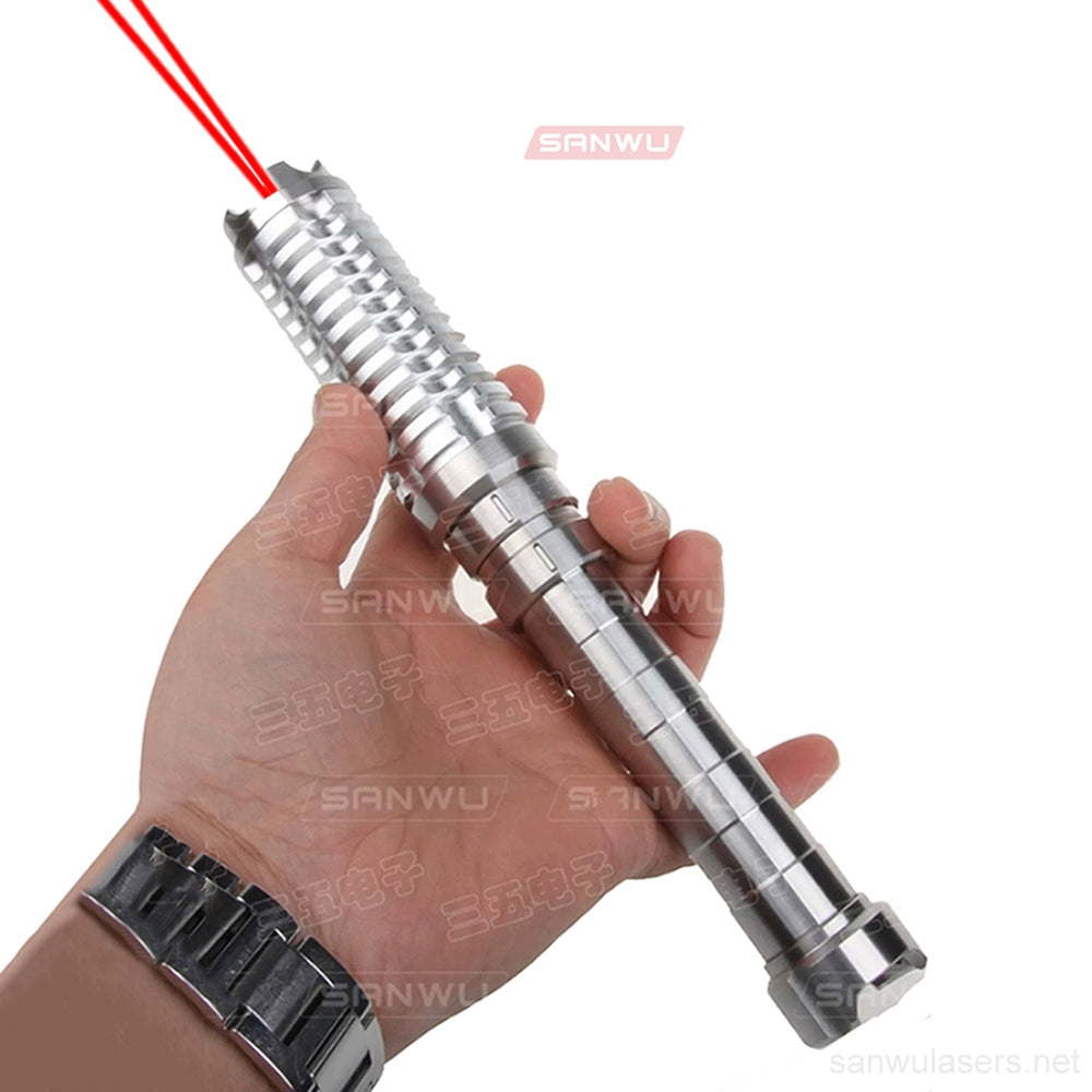 Sanwu Lasers Spiker Saber 638nm Red Laser Pointer 1W, 2W & Two Magnetic Switches & 18650 Battery