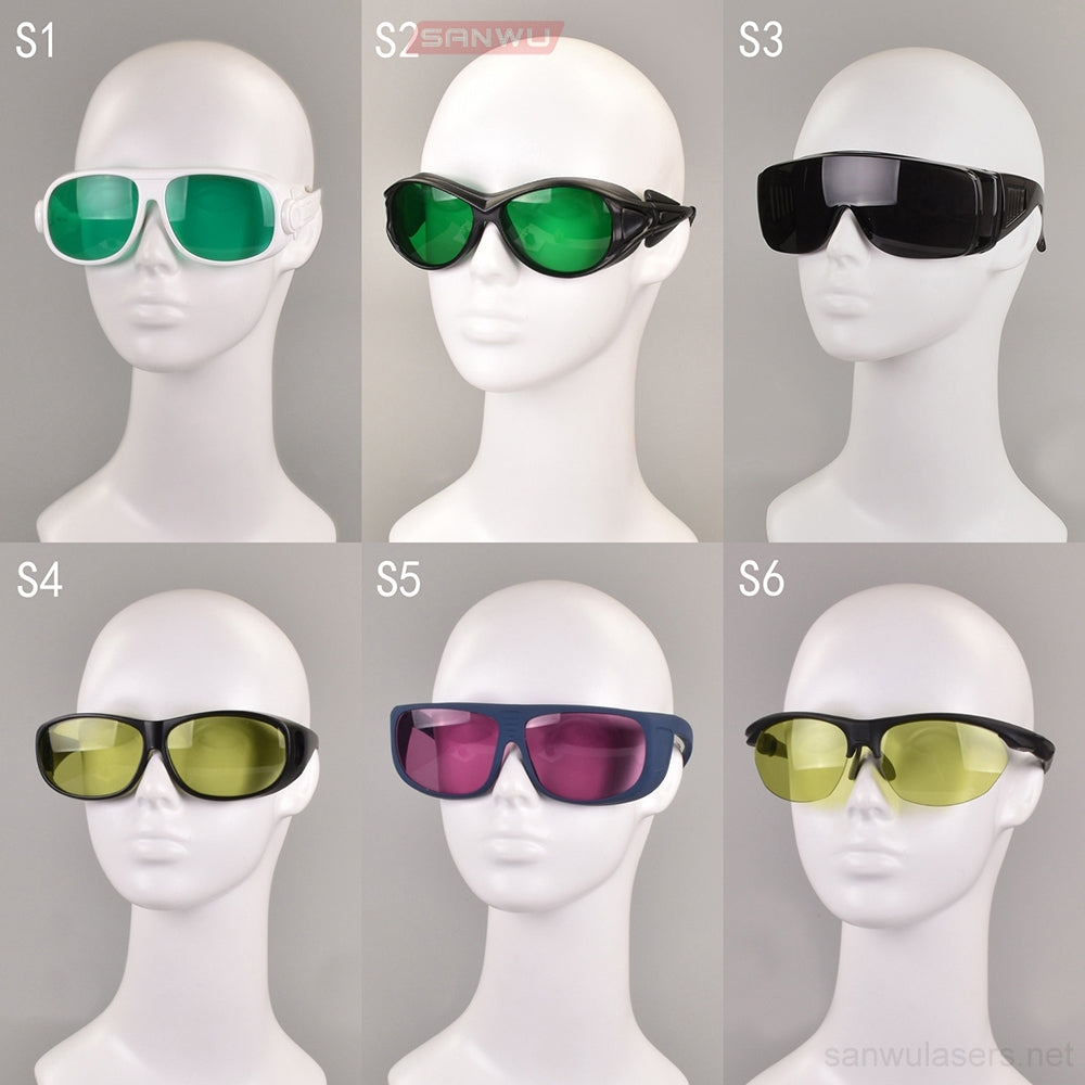 Sanwu Lasers T1 Laser Safety Goggles For 190-550nm Laser Pointer OD4+ CE VLT>30%
