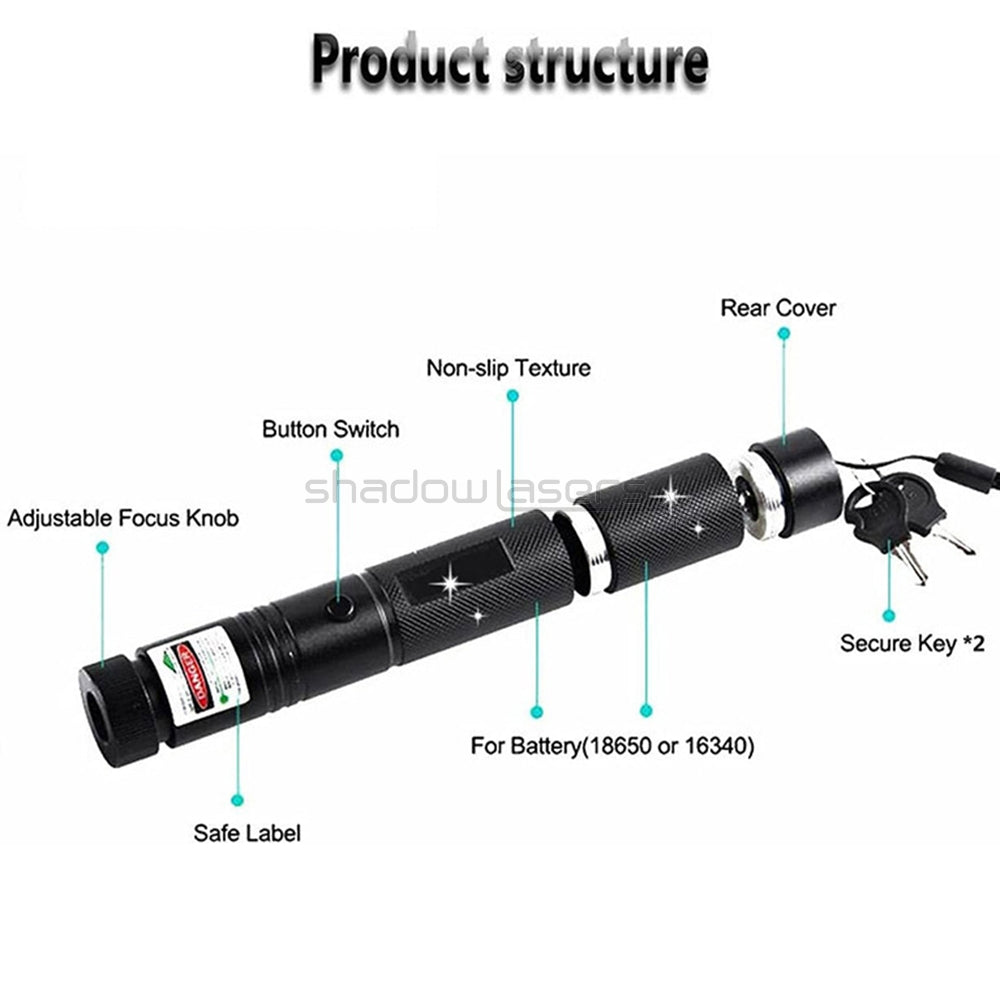 ''Shadowlasers "S5 Blue/Green/Red/Purple Laser Pointer