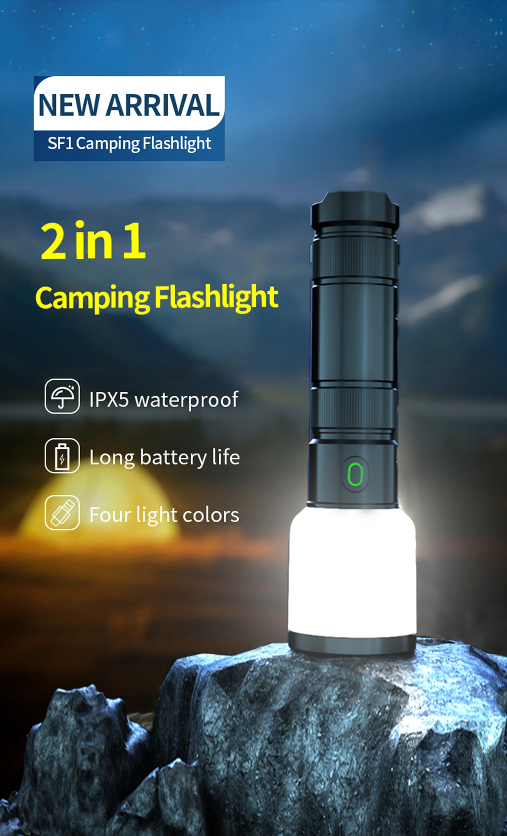 ''Shadowlasers "SF1 10W 4 Colors SST20 LED Flashlight