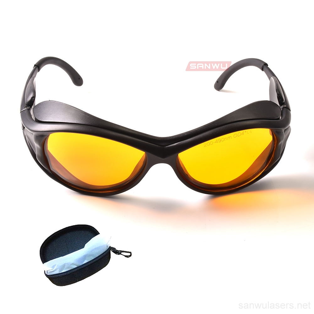 Sanwu Lasers T-UB Series Laser Safety Goggles For 190-490nm Laser Pointer OD4+ CE VLT>50%