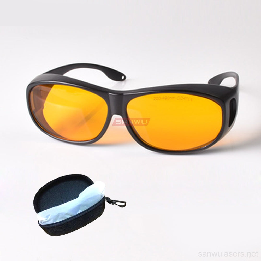 Sanwu Lasers T-UB Series Laser Safety Goggles For 190-490nm Laser Pointer OD4+ CE VLT>50%