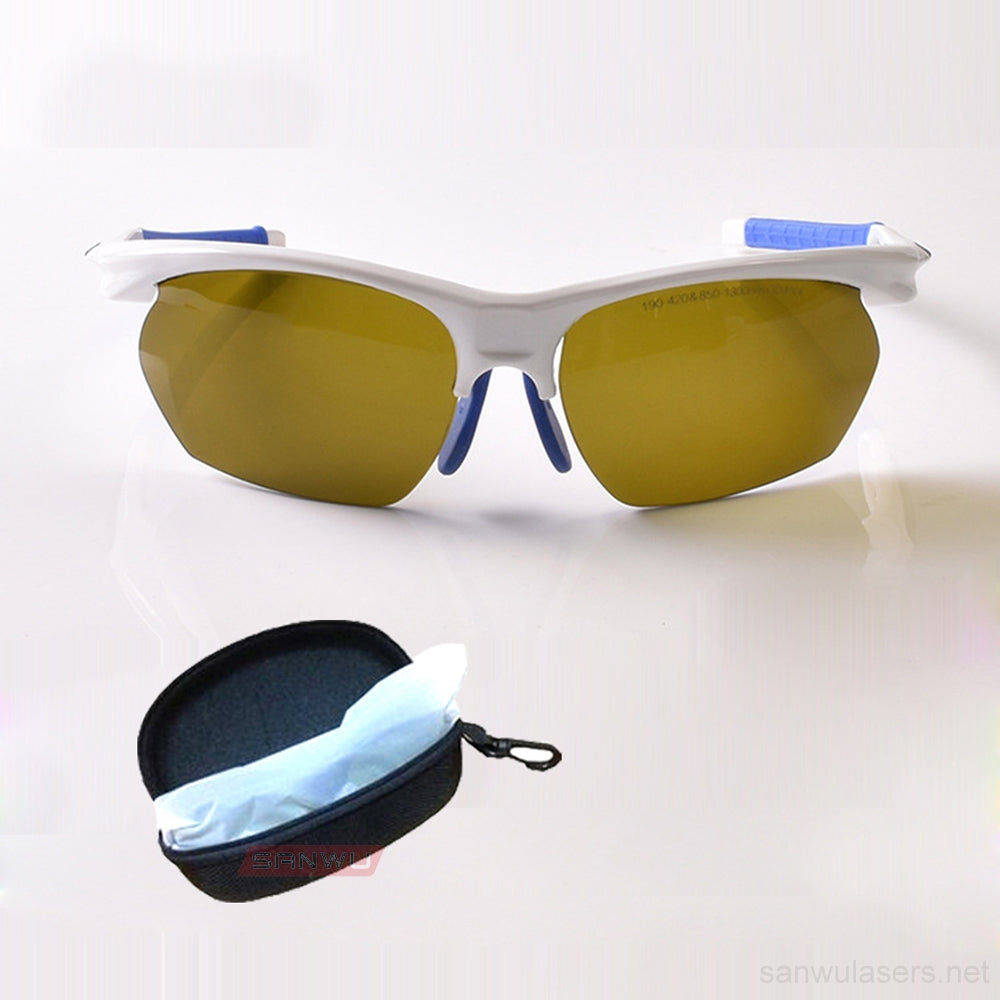 Sanwu Lasers T5 Laser Safety Goggles For 190-420 & 850-1300nm Laser Pointer OD4+ CE VLT>28%