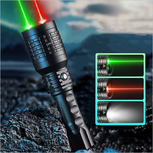 ''Shadowlasers " U8 3 In 1 Red & Green Laser Flashlight 10W T6