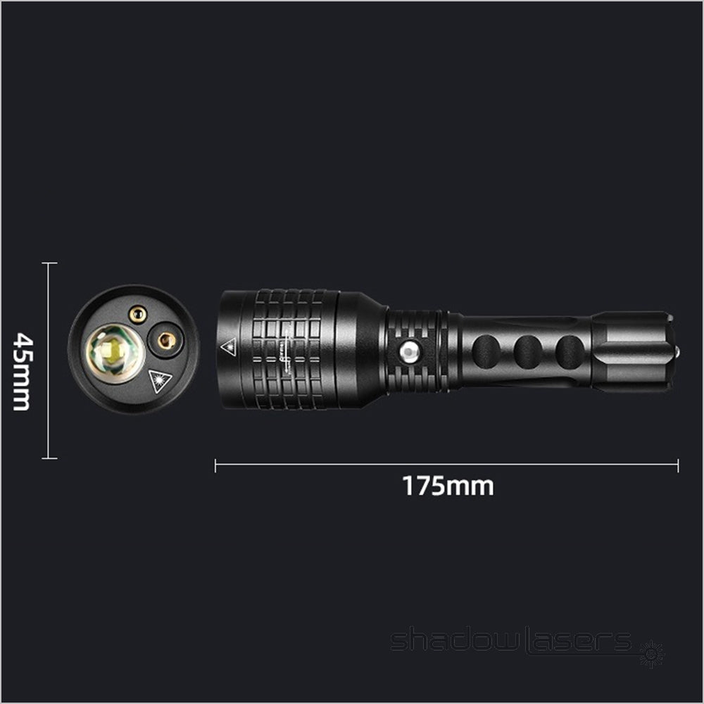 ''Shadowlasers " U8 3 In 1 Red & Green Laser Flashlight 10W T6