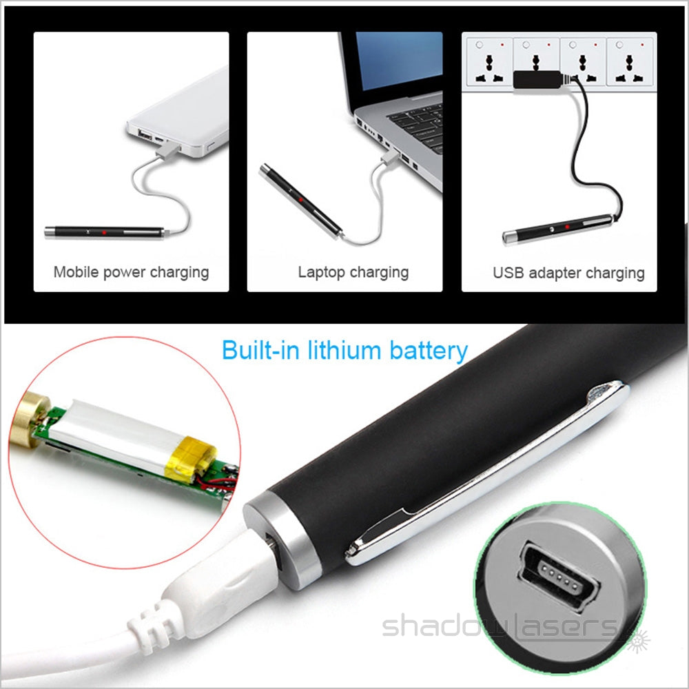''Shadowlasers "U9 USB Green/Red Laser Pointer 100MW
