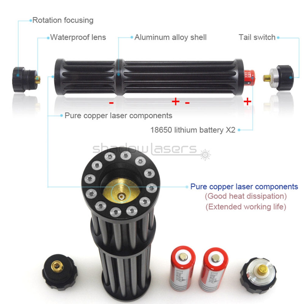 ''Shadowlasers "BX3-II 450nm Blue Laser Pointer Burning
